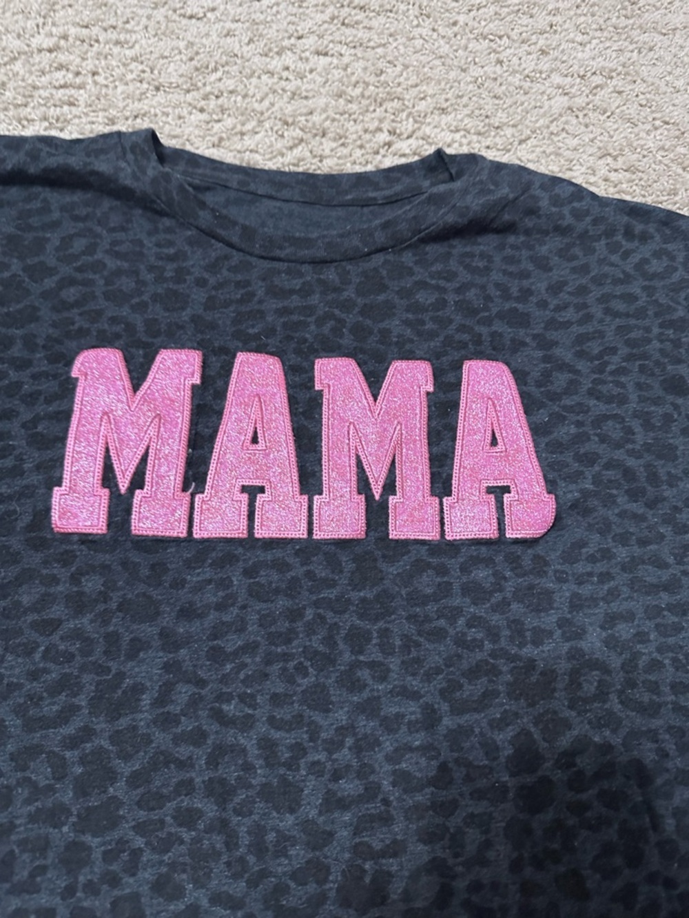 Mama Pink Applique Graphic Tee - Kids Shirt - Picture 2 of 2